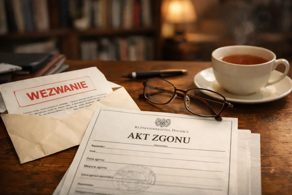 Komornik a długi po zmarłym. Co robić, gdy przychodzi pismo?