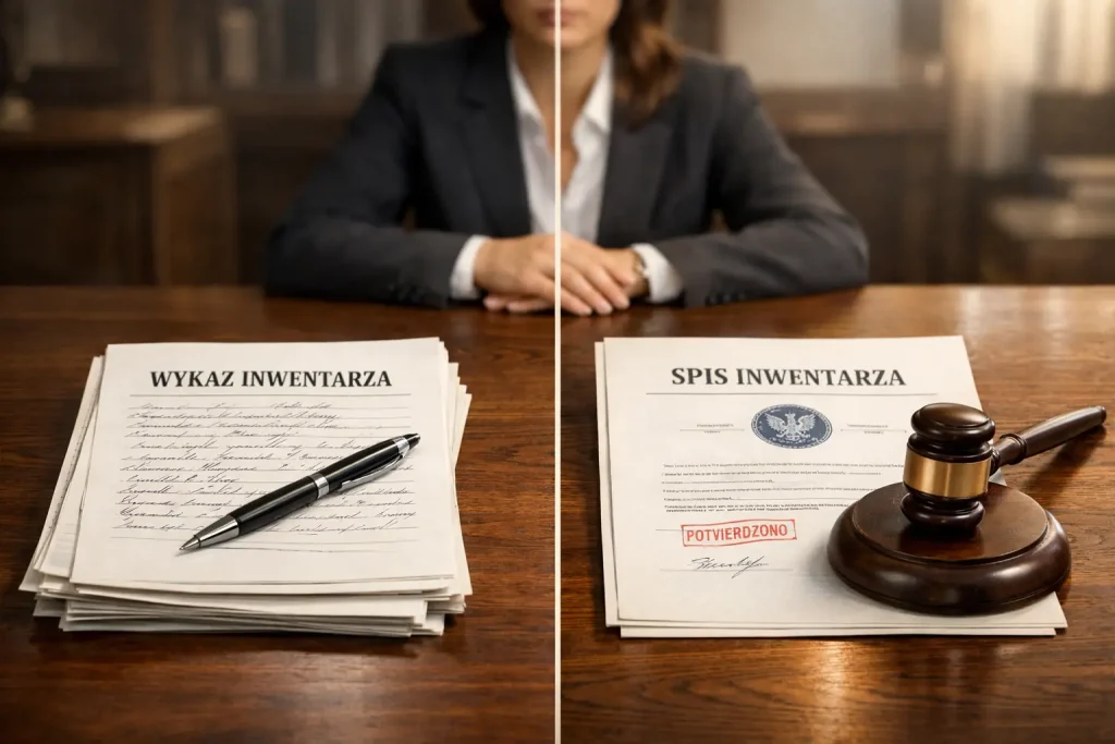 Spis a wykaz inwentarza – różnice, koszty i ochrona przed długami