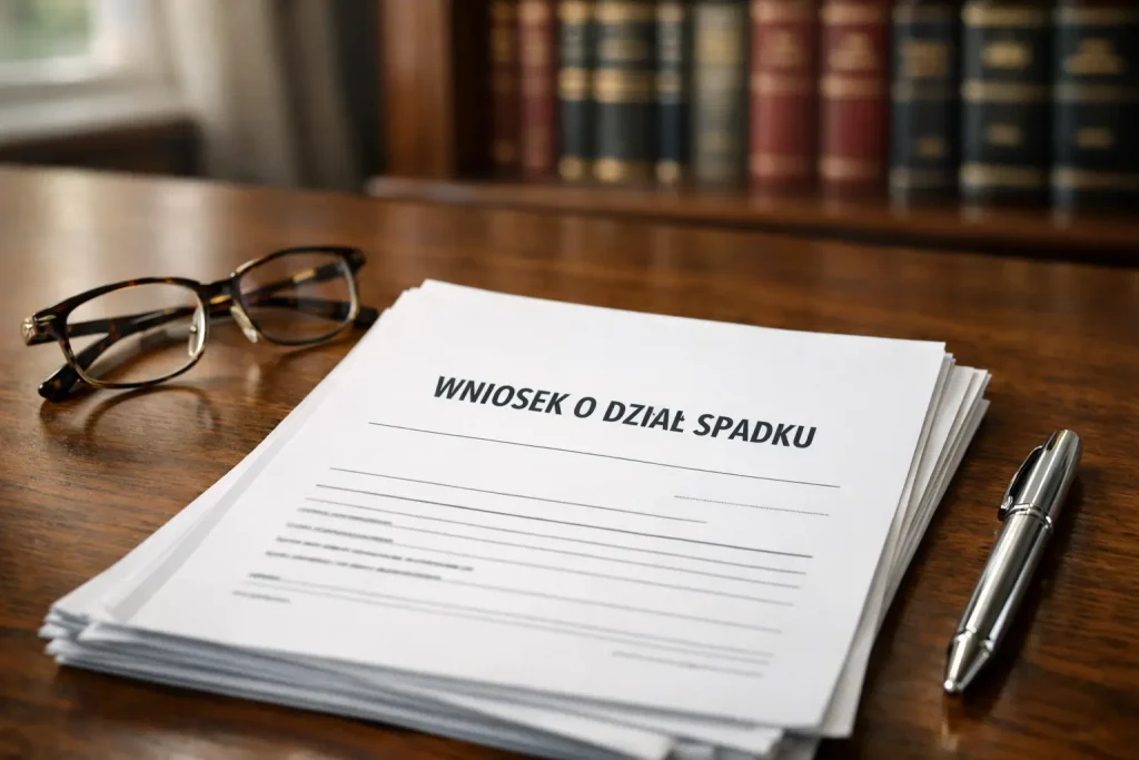 Wniosek o dział spadku – wzór, opłaty i wymagane dokumenty